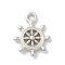 CCB Plastic Pendants, Helm, Platinum, 17x13.5x3mm, Hole: 1.8mm