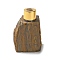 Raw Natural Tiger Eye Perfume Bottle, with Plating Plastic Findings, Refillable Bottle, for Cosmetics, Essential Oil Emulsion, 5.7~6.4x4.2~6.7x8.6~9.7cm