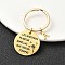 201 Stainless Steel & Brass Letter Keychain, with Alloy Rings, Golden, Letter A, 6.2cm, Pendant: 12~30mm