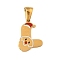 Christmas Theme 304 Stainless Steel Pendants, with Enamel, Golden, Santa Claus Letter Charm, Letter L, 16x12x1.5mm, Hole: 6x3mm