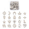 304 Stainless Steel Pendants, Laser Cut, Mixed Shapes, Stainless Steel Color, 100pcs/box