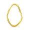 Ion Plating(IP) 304 Stainless Steel Linking Rings, Textured Oval, Real 18K Gold Plated, 45.5x28.5x5mm