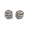 Rack Plating Brass Crystal Rhinestone Beads, Rondelle, Cadmium Free & Lead Free, Platinum, 11.5x9mm, Hole: 1mm