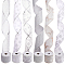 30 Yards 6 Styles Polyester with Plastic Ribbons, Clothes Accessories, Mixed Shapes, 2-1/2 inch(63mm), about 5.00 Yards(4.57m)/Style