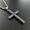 Stainless Steel Classic Cross Pendant Necklaces for Men, Stainless Steel Color