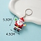 PVC Plastic Keychain, Christmas Theme, Santa Claus, Pendant: 5.3x4.5cm