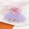Heart Acetate Claw Hair Clips, for Girls Kids, Lilac, 42x25x36mm