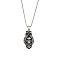 Non-Tarnish 201 Stainless Steel Pendant Necklaces, Skull, Stainless Steel Color, 23.39 inch(59.4cm)