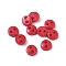 Nylon Tiny Button, Micro Buttons, Sewing Buttons, 2-Hole, Red, 4.5x1.5mm, Hole: 0.8mm