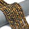 Natural Tiger Eye Beads Strands, Frosted, Rondelle, 6x4mm, Hole: 1mm, about 93~96pcs/strand, 14.57''~14.76''(37~37.5cm)