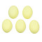 Opaque Spray Painted Acrylic Cabochonsl, Oval, Yellow, 17.5x12.5x5.5mm