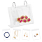 Vertical Acrylic Display Frame, with Transparent PVC Storage Bag, for Jewelry Storage Display, White, 16x16.8x5.1cm