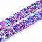 Synthetic Turquoise Beads Strands, Spray Painted, Square, Magenta, 20x20x6.5mm, Hole: 1mm, about 20pcs/strand, 15.63''(39.7cm)