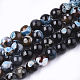 Natural Fire Crackle Agate Beads Strands G-S346-8mm-03-1