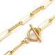 Brass Pendant Necklaces & Paperclip Chain Necklaces Sets NJEW-JN03027-10