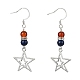 Boucles d'oreilles étoile en alliage de style tibétain EJEW-TA00318-1