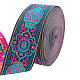 Pandahall 7 yarda 1.2 pulgadas cinta jacquard vintage emobridered cinta tejida flecos para diy accesorios de ropa adorno decoraciones SRIB-WH0007-02D-1