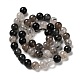 Chapelets de perles en quartz rutile noir naturel G-R446-8mm-37-01-2