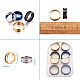 Ajustes de anillo anillo ranurado de dedo de acero inoxidable 10 MAK-TA0001-05-12