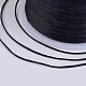 フラット弾性クリスタルストリング  弾性ビーズ糸  ストレッチブレスレット作り用  ブラック  0.5mm  約49.21ヤード（45m）/ロール EW-P002-0.5mm-A17-3