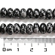 Fili di perline di ossidiana fiocco di neve sintetico G-D077-E01-03-5