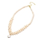 Natural Pearl & Baroque Pearl Keshi Pearl Beads Bib Necklace for Teen Girl Women NJEW-JN03714-1