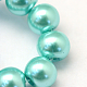 Backen gemalt pearlized Glasperlen runden Perle Stränge HY-Q003-10mm-65-3