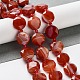 Chapelets de perles rouges en agate naturelle G-NH0004-029-2
