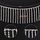 ベネクリエイト1ヤード5cmタッセルチェーン  ウェディングドレス装飾ラインストーンカップチェーンと1pc厚紙ディスプレイカード  クリスタル  5cm FIND-BC0001-49-2