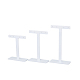 3Pcs 3 Sizes Acrylic T Bar Earring Display Stands EDIS-WH0029-35-1