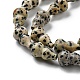 Chapelets de perles en jaspe dalmatien naturelle G-C039-A05-4