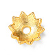 マルチペタル合金エナメルビーズキャップ  カドミウムフリー＆鉛フリー  ゴールドカラー  花  ミックスカラー  7.5x2mm  穴：1.4mm FIND-G029-05G-3