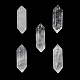 Natürliche Quarzkristallperlen mit doppeltem Abschluss G-G012-25-2