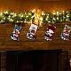 4枚布クリスマスソックスセット  クリスマスツリーの小さなペンダント  家族のホリデーシーズンの装飾用  混合図形  ミックスカラー  310x190mm sgJX066A-4