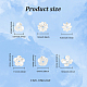 DICOSMETIC 600Pcs 6 Styles Flower Bead Caps Creamy White Spacer Beads Caps Plastic Imitation Pearl End Bead Caps Multi-Petal Flower Spacer Beads for DIY Jewelry Making OACR-DC0001-06-2