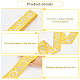 FINGERINSPIRE 2 Roll 15.3 Yards Ethnic Style Jacquard Ribbon Flat with Bronzing Floral Pattern Ribbon Yellow Embroidery Jacquard Trim Vintage Fabric Sewing Ribbon for Clothing Embellishment Decoration OCOR-WH0047-92A-4