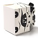 紙カップケーキボックス  ポータブルギフトボックス  結婚式のキャンディーボックス用  動物の柄の四角  ゼブラ模様  8.5x11.5x15cm CON-I009-14C-5