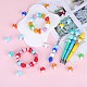 20Pcs 10 Colors Mushroom Silicone Focal Beads JX900A-4