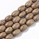 Brins de perles en bois de noix de coco non teintées et naturelles WOOD-T024-009-1