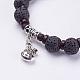 Natural Lava Rock Beads Stretch Bracelets BJEW-G567-26-2