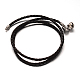 3 Loops Braided PU Leather Cord Wrap Bracelets MAK-L003-06-2