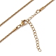 Ионное покрытие (ip) 304 ожерелье из нержавеющей стали с костяной веревкой для женщин NJEW-I121-01A-G-2