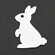 Pendenti a forma di coniglietto grande in alluminio ALUM-N001-09A-2