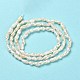 Fili di perle di keshi di perle barocche naturali PEAR-E016-142-3