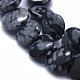 Granos de obsidiana de copos de nieve naturales hebras G-K293-E12-E-3