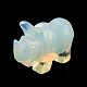 Aus Opalit geschnitzte Nashornfiguren DJEW-M008-02J-3