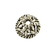 Tibetischen Stil Legierung apetalous flache runde Perlenkappen TIBE-0530-AS-FF-1