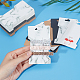 Nbeads厚紙紙ヘアクリップディスプレイカード  ミックスカラー  11.5x6.65x0.02cm  4色  30個/カラー  120個/セット CDIS-NB0001-12-3