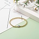 Bracelet extensible perles rondes dorées pour femme BJEW-JB07160-01-2