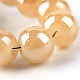 Electroplate Glass Beads Strands EGLA-Q062-6mm-E07-4